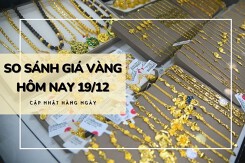 So sánh giá vàng hôm nay 19/12: Vàng SJC bật tăng đến 400.000 đồng/lượng tại các hệ thống