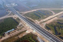 Hình ảnh nút giao Đầm Nhà Mạc lớn nhất tỉnh Quảng Ninh đang xây dựng