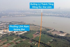 Cận cảnh vị trí Hà Nội quy hoạch thêm cầu vượt sông Hồng nằm giữa cầu Thanh Trì và Ngọc Hồi