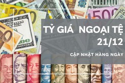 Tỷ giá ngoại tệ hôm nay 21/12: Bảng Anh giảm mạnh