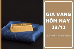 Giá vàng hôm nay 23/12: Vàng SJC giao dịch quanh mốc 77,2 triệu đồng/lượng ở chiều bán ra