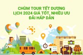 Chùm tour Tết Dương lịch 2024 giá tốt, nhiều ưu đãi hấp dẫn