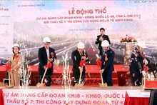 Lạng Sơn động thổ dự án nâng cấp quốc lộ 4B