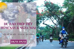 Dự báo thời tiết hôm nay và ngày mai 29/12: Hà Nội trời rét, Đà Nẵng có mưa vài nơi, TP HCM ngày nắng, chiều tối có mưa