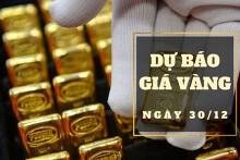 Dự báo giá vàng 30/12: Tiếp tục đà suy giảm vào cuối tuần?