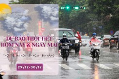 Dự báo thời tiết hôm nay và ngày mai 30/12: Hà Nội rét về sáng và đêm, Đà Nẵng mưa vài nơi, TP HCM ngày vẫn nắng