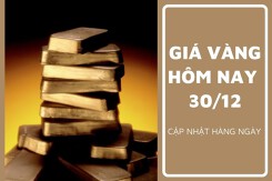 Giá vàng hôm nay 30/12: Vàng SJC giảm đến 1 triệu đồng/lượng sáng cuối tuần