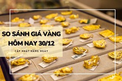 So sánh giá vàng hôm nay 30/12: Tiếp tục lao dốc, vàng 24K mất thêm 900.000 đồng/lượng