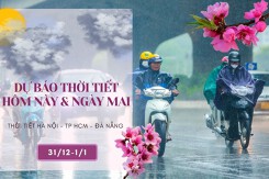 Dự báo thời tiết hôm nay và ngày mai 1/1: Hà Nội, Đà Nẵng mưa nhỏ về đêm và sáng sớm, TP HCM nắng nóng