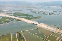 Hình ảnh đường nối cao tốc Hạ Long - Hải Phòng đến đường tỉnh 338 Quảng Ninh đang xây dựng