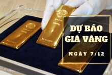 Dự báo giá vàng 7/12: Có thể tăng nhẹ theo thị trường thế giới?