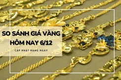So sánh giá vàng hôm nay 6/12: Vàng SJC giao dịch quanh mốc 74 triệu đồng/lượng