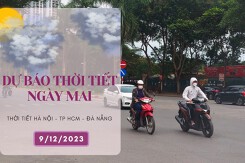 Dự báo thời tiết ngày mai 9/12/2023: Hà Nội trời rét và mưa nhỏ về đêm, Đà Nẵng và TP HCM ngày nhiều nắng, không mưa