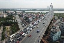 Hà Nội cấm đường theo giờ trên cầu Nhật Tân trong 7 ngày
