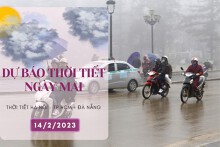 Dự báo thời tiết ngày mai 14/2/2023: Hà Nội trời chuyển rét, Đà Nẵng có mưa, TP HCM ngày nắng, chiều có mưa rải rác