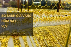 So sánh giá vàng hôm nay 16/2: Vàng SJC giao dịch quanh ngưỡng 67,1 triệu đồng/lượng