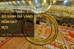 So sánh giá vàng hôm nay 18/2: Vàng 18K đảo chiều tăng tới 120.000 đồng/lượng