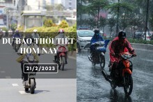 Dự báo thời tiết hôm nay 21/2/2023: Hà Nội duy trì mưa rét, Đà Nẵng sáng và đêm có mưa, TP HCM ngày nắng