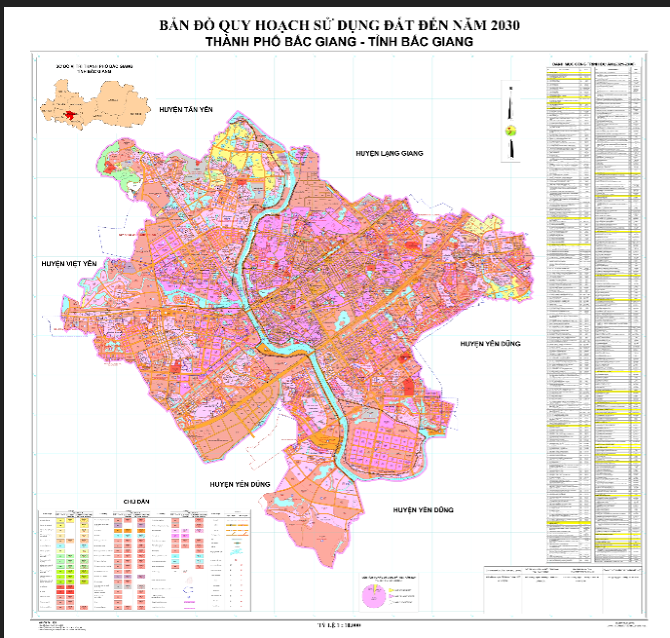 Quy hoạch sử dụng đất tỉnh Bắc Giang mới nhất