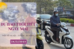 Dự báo thời tiết ngày mai 24/2/2023: Hà Nội trời rét, Đà Nẵng giảm mưa, TP HCM nắng nóng đến 35 độ