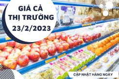 Giá cả thị trường hôm nay 23/2/2023: Trái cây nhập khẩu đa dạng được bán tại siêu thị Bách Hóa Xanh