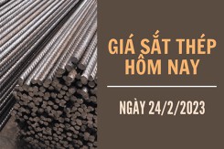 Giá sắt thép xây dựng hôm nay 24/2: Dứt đà tăng, giảm về mức 4.233 nhân dân tệ/tấn