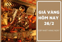 Giá vàng hôm nay 26/2: Vàng SJC giao dịch quanh ngưỡng 67 triệu đồng/lượng