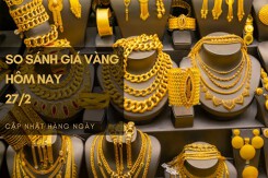 So sánh giá vàng hôm nay 27/2: Vàng SJC giảm tới 350.000 đồng/lượng trong phiên đầu tuần