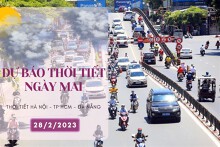 Dự báo thời tiết ngày mai 28/2/2023: Hà Nội đêm rét, Đà Nẵng có mưa rào, TP HCM ngày nắng nóng