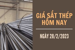 Giá sắt thép xây dựng hôm nay 28/2: Quay đầu giảm, đạt 4.165 nhân dân tệ/tấn