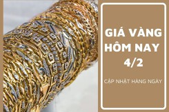 Giá vàng hôm nay 4/2: Giảm từ 100.000 đồng/lượng đến 500.000 đồng/lượng phiên cuối tuần