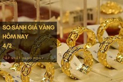 So sánh giá vàng hôm nay 4/2: Vàng 18K giảm mạnh tới 600.000 đồng/lượng phiên cuối tuần