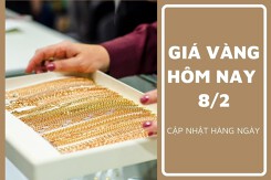 Giá vàng hôm nay 8/2: Ghi nhận tăng không quá 100.000 đồng/lượng