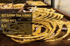 So sánh giá vàng hôm nay 8/2: Vàng SJC đảo chiều tăng tới 400.000 đồng/lượng