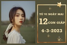 Tử vi ngày mai của 12 con giáp 4/3/2023: Mùi tài lộc không tệ, Dần công việc dễ dàng