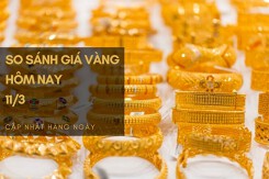 So sánh giá vàng hôm nay 11/3: Vàng SJC tăng thêm 200.000 đồng/lượng phiên cuối tuần