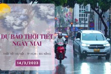 Dự báo thời tiết ngày mai 14/3/2023: Hà Nội ấm hơn, Đà Nẵng duy trì mưa vừa, TP HCM không mưa