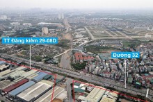 Những khu đất có thể thu hồi để làm vành đai 3,5 đoạn Thượng Cát - Quốc lộ 32