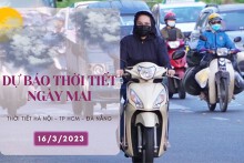 Dự báo thời tiết ngày mai 16/3/2023: Hà Nội vẫn rét, Đà Nẵng mưa về đêm, TP HCM vẫn duy trì nắng nóng