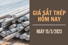Giá sắt thép xây dựng hôm nay 15/3: Tiếp đà tăng phiên thứ 4 liên tiếp