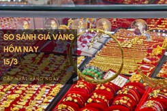So sánh giá vàng hôm nay 15/3: Vàng SJC điều chỉnh giảm tới 350.000 đồng/lượng