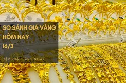 So sánh giá vàng hôm nay 16/3: Vàng 24K tiếp tục tăng đến 100.000 đồng/lượng