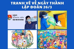 Tranh vẽ về ngày thành lập Đoàn 26/3 đẹp, sáng tạo và ý nghĩa nhất 2023