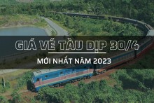 Giá vé tàu dịp 30/4 mới nhất năm 2023