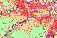 Bản đồ quy hoạch giao thông thị trấn Khánh Vĩnh, huyện Khánh Vĩnh, tỉnh Khánh Hòa giai đoạn 2021 - 2030