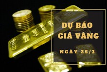 Dự báo giá vàng 25/3: Nhiều khả năng sẽ giảm vào phiên cuối tuần?