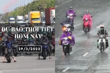 Dự báo thời tiết hôm nay 29/3/2023: Hà Nội, Đà Nẵng đêm và sáng có mưa vài nơi, TP HCM ngày vẫn nắng