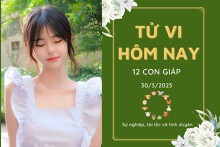 Tử vi hàng ngày hôm nay của 12 con giáp 30/3/2023: Tý tài lộc khởi sắc, Tuất công việc gặp rắc rối