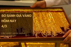 So sánh giá vàng hôm nay 4/3: Vàng SJC lên 66,95 triệu đồng/lượng phiên cuối tuần