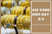 Giá vàng hôm nay 5/3: Vàng SJC tiến sát ngưỡng 67 triệu đồng/lượng